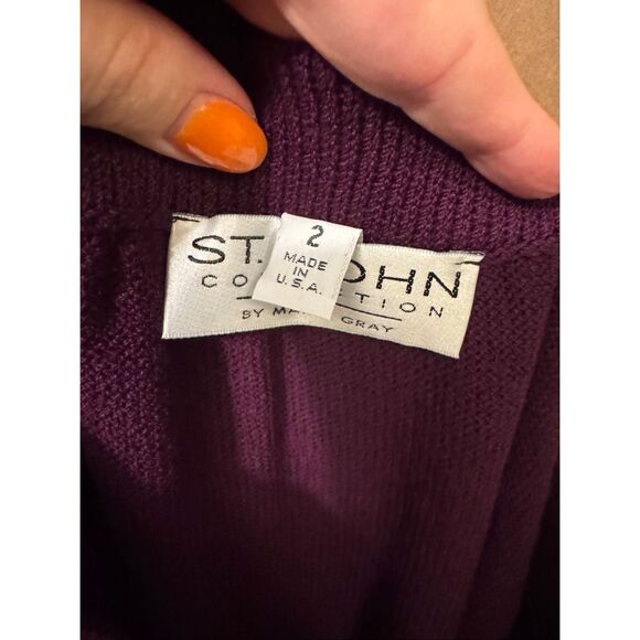 Vintage St. John Velvet & Knit Vest & Skirt Set - Picture 7 of 9